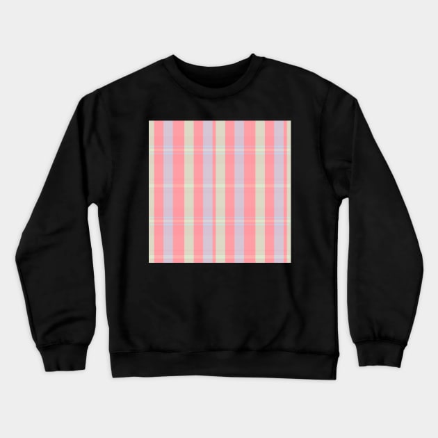 Pastel Aesthetic Artair 1 Hand Drawn Textured Plaid Pattern Crewneck Sweatshirt by GenAumonier